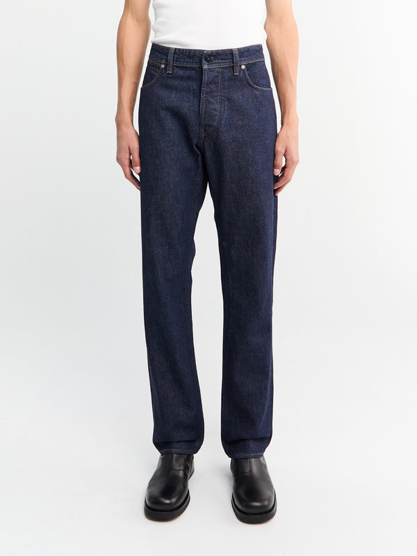 Stoy J100005 Indigo Denim-Rinsed Trousers In Blue Rinse