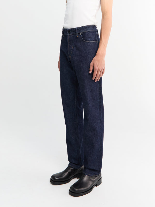 stoy J100005 Indigo Denim-Rinsed Trousers in Blue Rinse