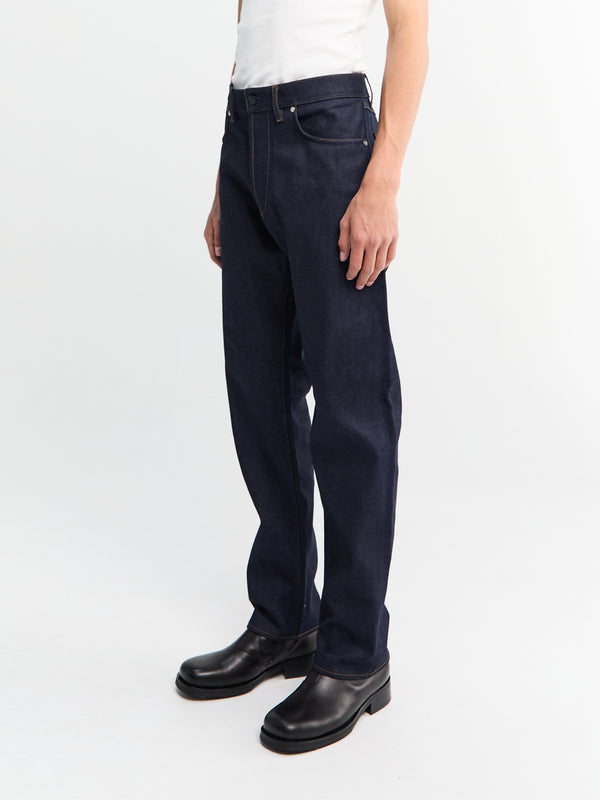stoy J100008 Selvedge Indigo Denim Trousers in Blue Raw
