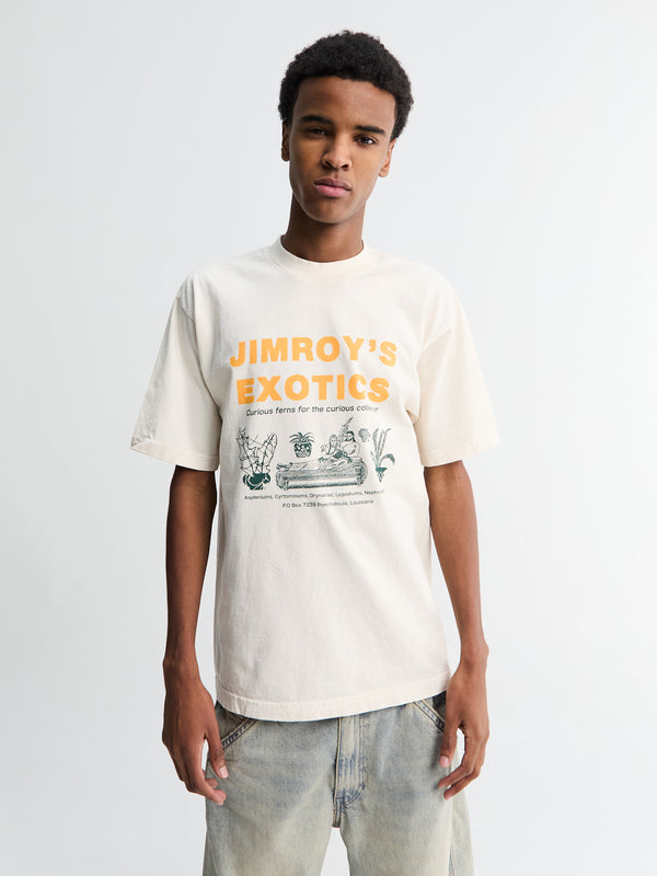 stoy Jimroys Exotics Short-Sleeved T-shirt in Cream