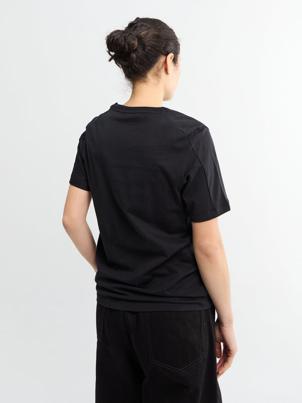 Stoy Kragg SL Cotton Emblem Crew Shortsleeve In Black