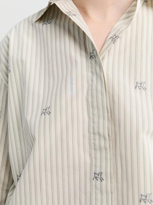 Stoy La Chemise Simon Shirt In Jacquard Lam Stribes Log