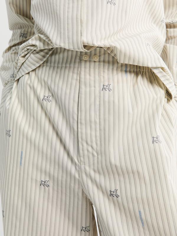 Stoy Le Pantalon De Pyjama In Jacquard Lamb Stribes Log