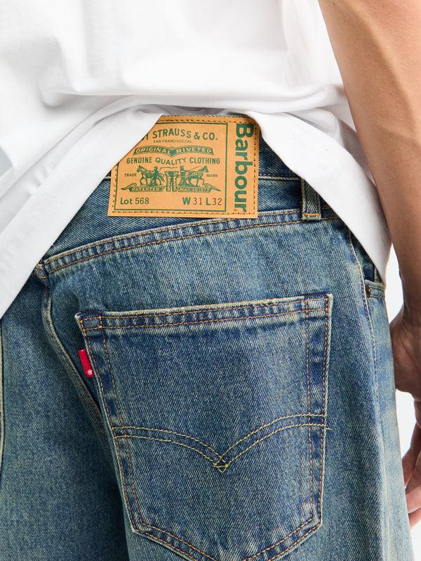 Stoy Levi's X Barbour 568 Loose Jeans In Dark Indigo