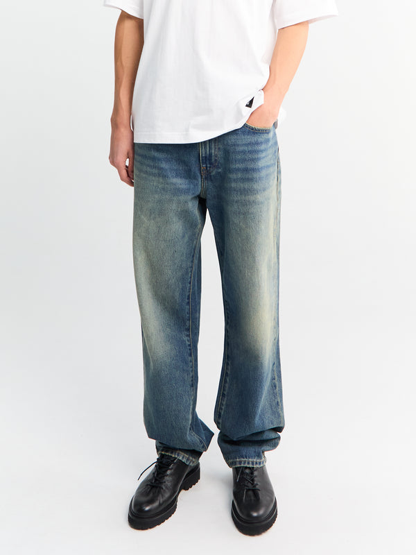 stoy Levi's x Barbour 568 Loose Jeans in Dark Indigo