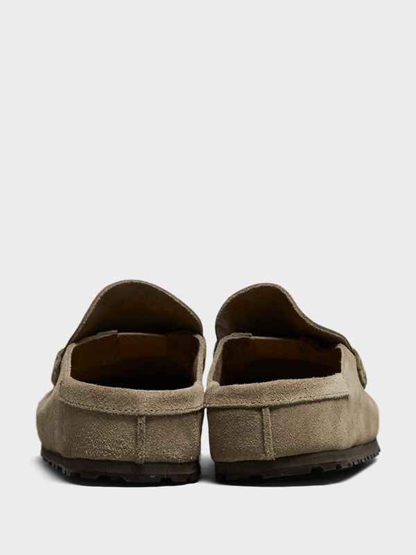 Stoy Naples Narrow Wrapped Suede Leather Sandals In Taupe