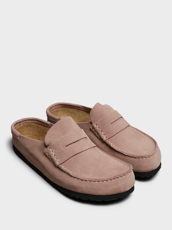 Stoy Naples Wrapped Suede Leather Shoes In Pink Clay