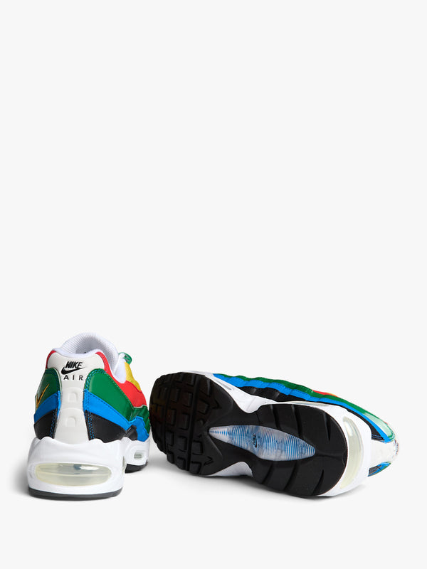 Stoy Nike Air Max 95 Big Bubble PRM In White Metallic Gold Red And Blue