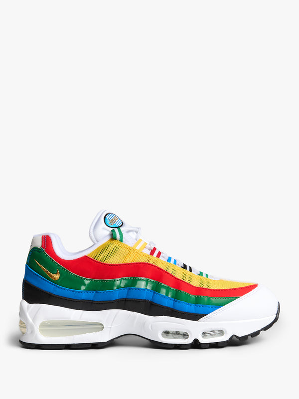 stoy Nike Air Max 95 Big Bubble PRM in White Metallic Gold Red and Blue