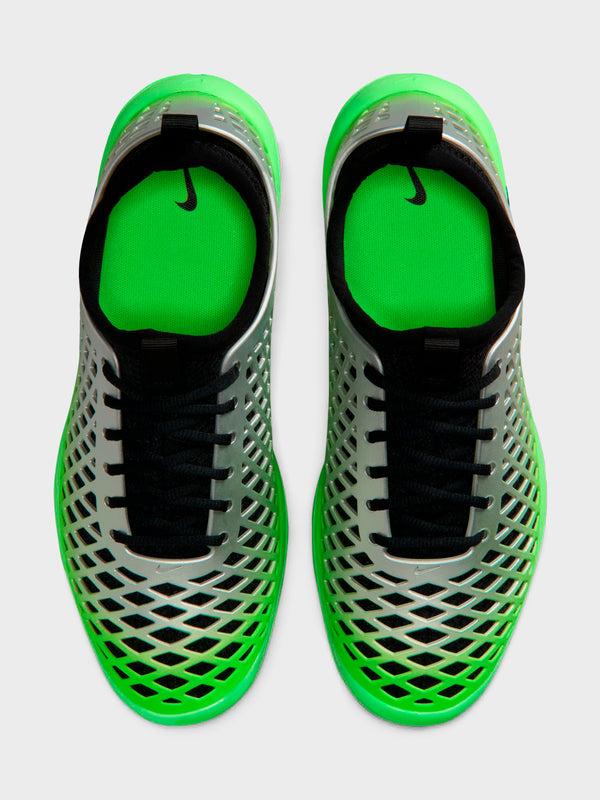 Stoy Nike Rejuven8 Run SP In Metallic Silver Black And Voltage Green