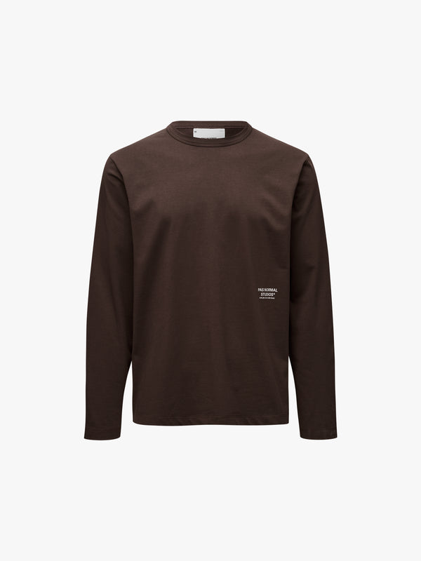 stoy Off-Race Cotton Tech Long Sleeve T-Shirt in Dark Purple