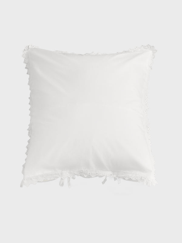 stoy Percale Broderie Anglaise Pillow Sham in Broken White/Anaïs