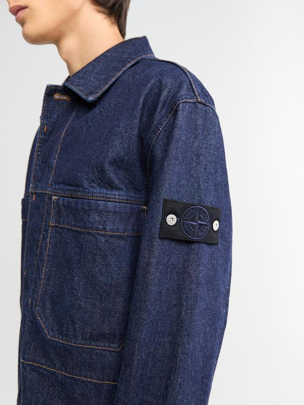 Stoy Q100027 Indigo Denim Rinsed Jacket In Blue Rinse