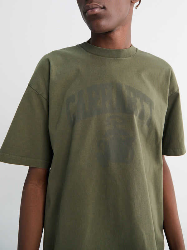 Stoy S/S Faded Pond Corps T-Shirt In Cypress Heavy Stone Wash