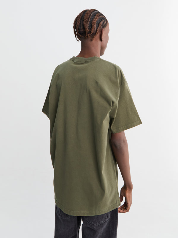 Stoy S/S Faded Pond Corps T-Shirt In Cypress Heavy Stone Wash