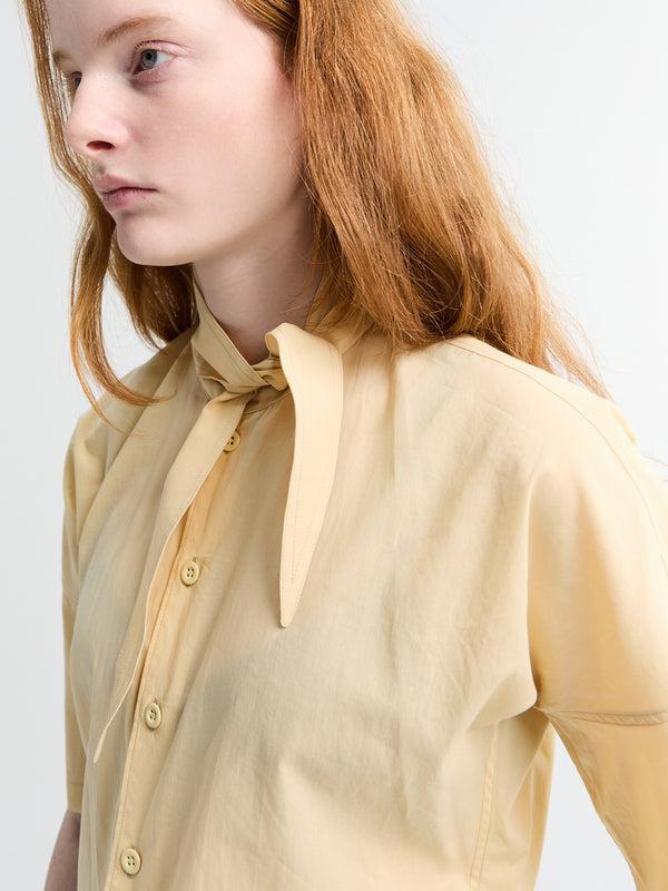 Stoy Short Sleeve Shirt With Foulard In Ice Apricot