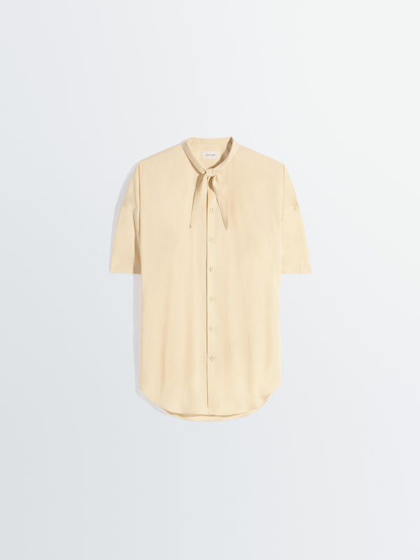 stoy Short Sleeve Shirt With Foulard in Ice Apricot