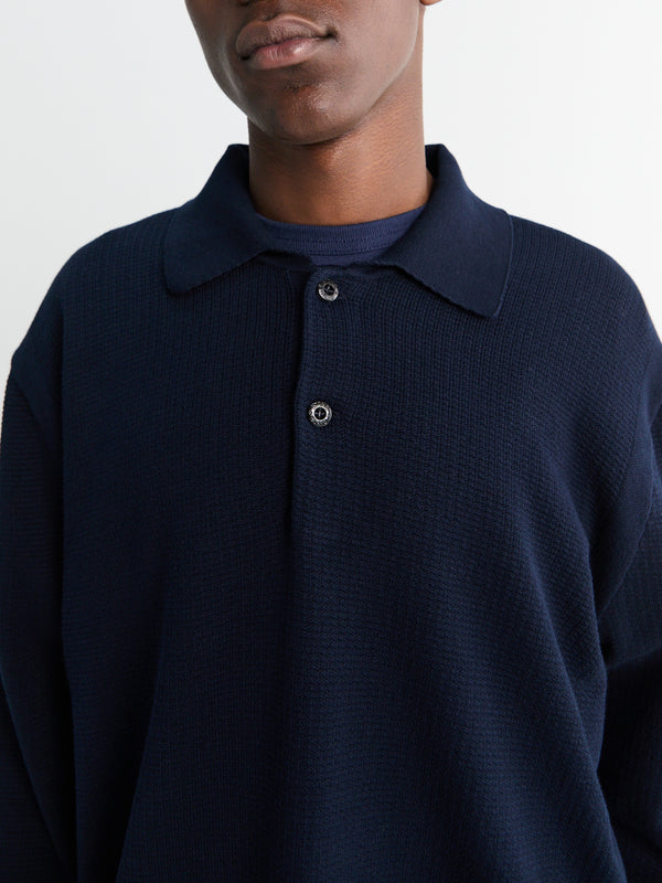 Stoy 5100024 Polo Sweatshirt In Navy Blue