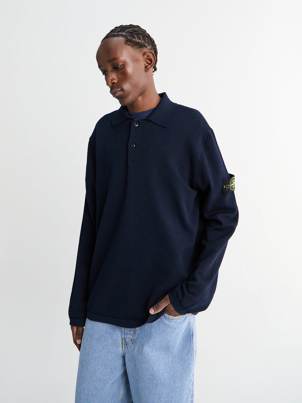 Stoy 5100024 Polo Sweatshirt In Navy Blue