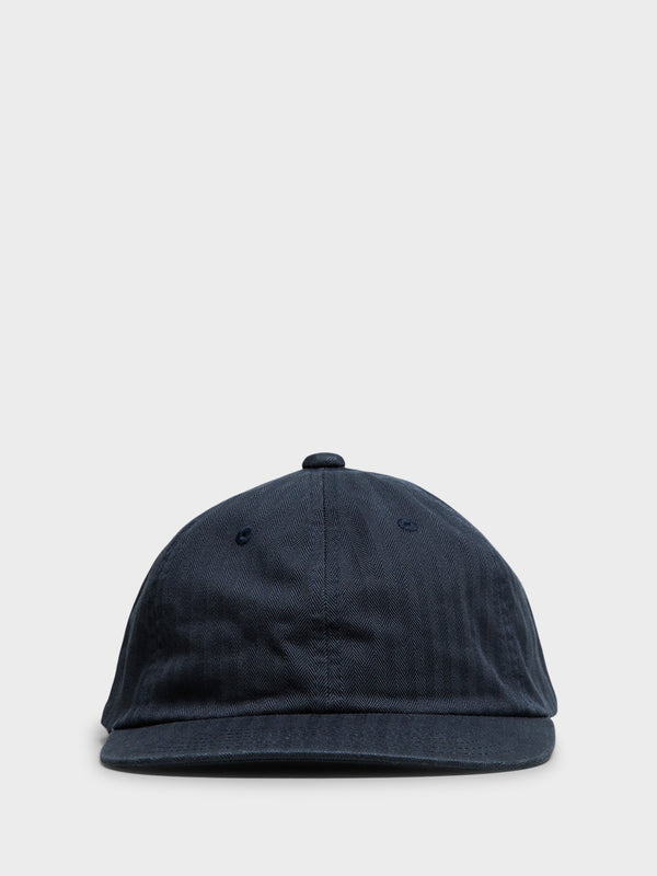 stoy 6 Panel Herringbone Cap in Navy