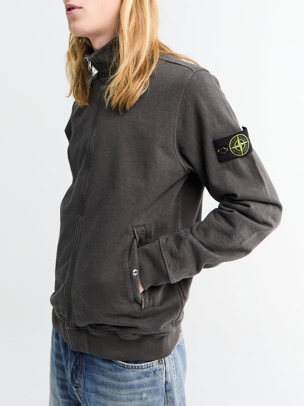 Stoy 6100033 Zip Up Cardigan In Charcoal