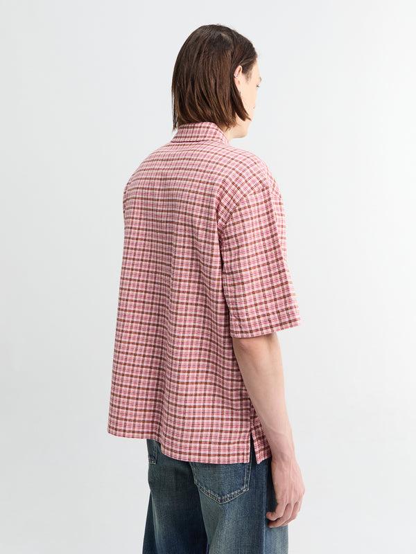 Stoy Adam Overshirt In Pink Check