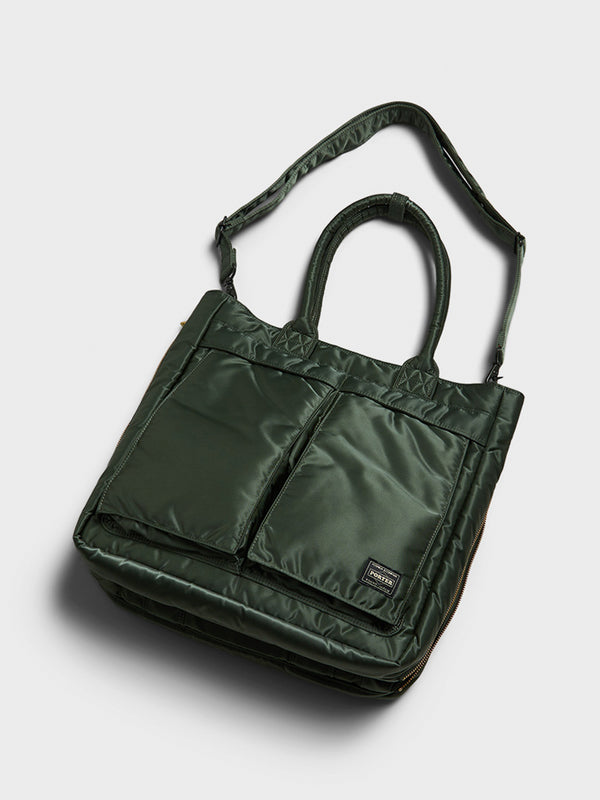 Stoy ALL NEW TANKER 2Way Tote Bag In Sage Green