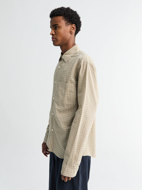 Stoy Another Shirt 4.0 JPN In Green And Ecru Check