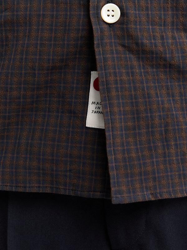 Stoy Another Shirt 4.0 JPN In Navy And Brown Check