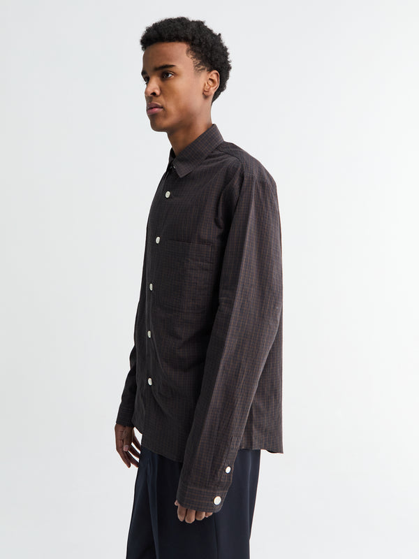 Stoy Another Shirt 4.0 JPN In Navy And Brown Check