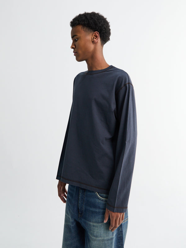 Stoy Another T-Shirt 3.0 In Navy And Brown