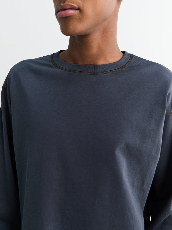 Stoy Another T-Shirt 3.0 In Navy And Brown
