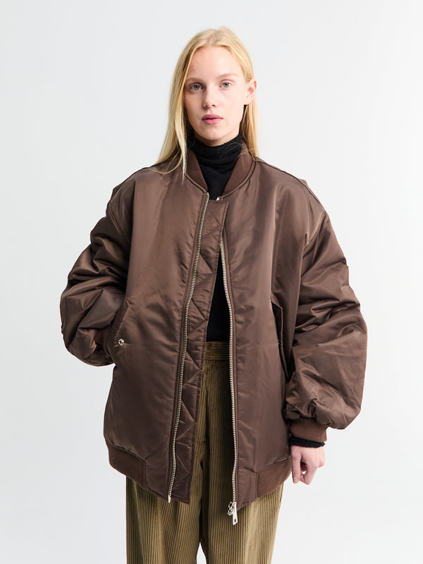 stoy Astra Bomber Jacket in Brown