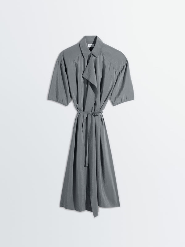 stoy Asymmetrical Shirt Dress in Aluminium