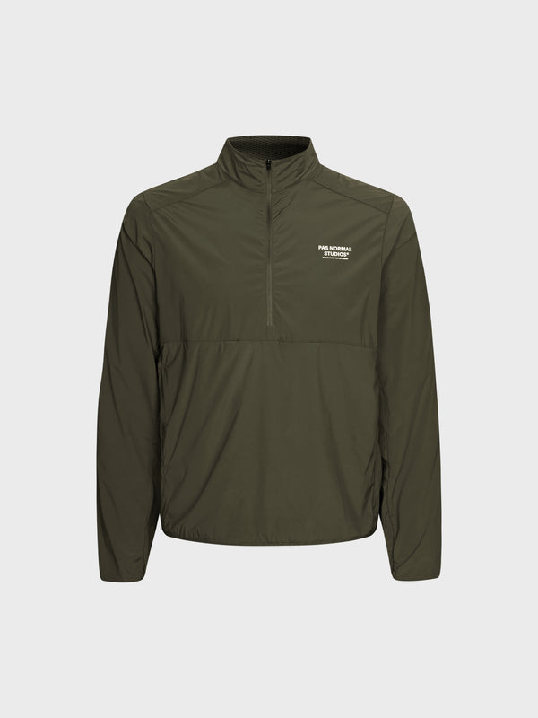 stoy Balance Half Zip Jacket in Dark Olive