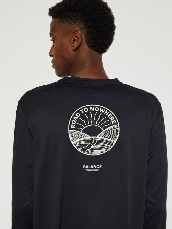 Stoy Balance Long Sleeve T-Shirt In Black