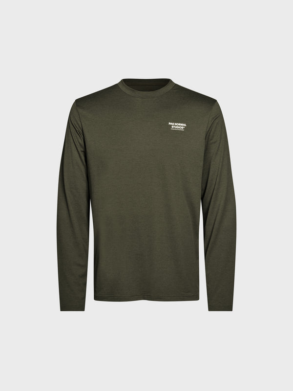 stoy Balance Long Sleeve T-Shirt ND in Dark Olive