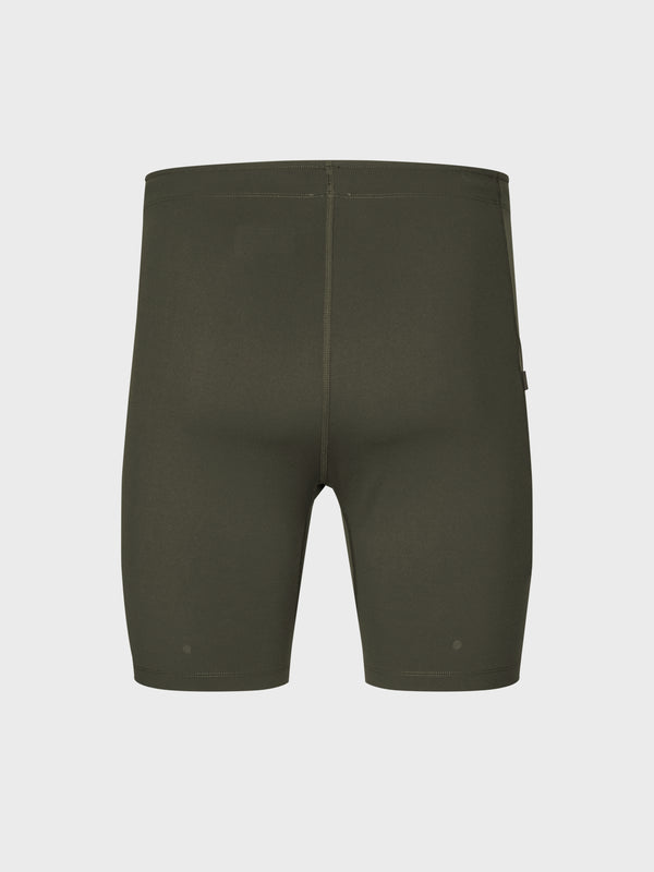 Stoy Balance Short Tights In Dark Olive