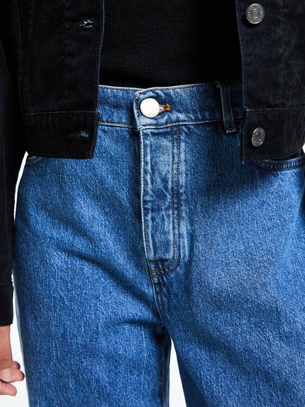 Stoy Barrel Jeans In Washed Blue