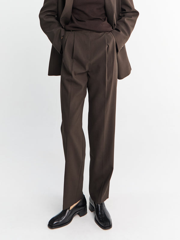 stoy Bea Suit Pants in Dark Expresso