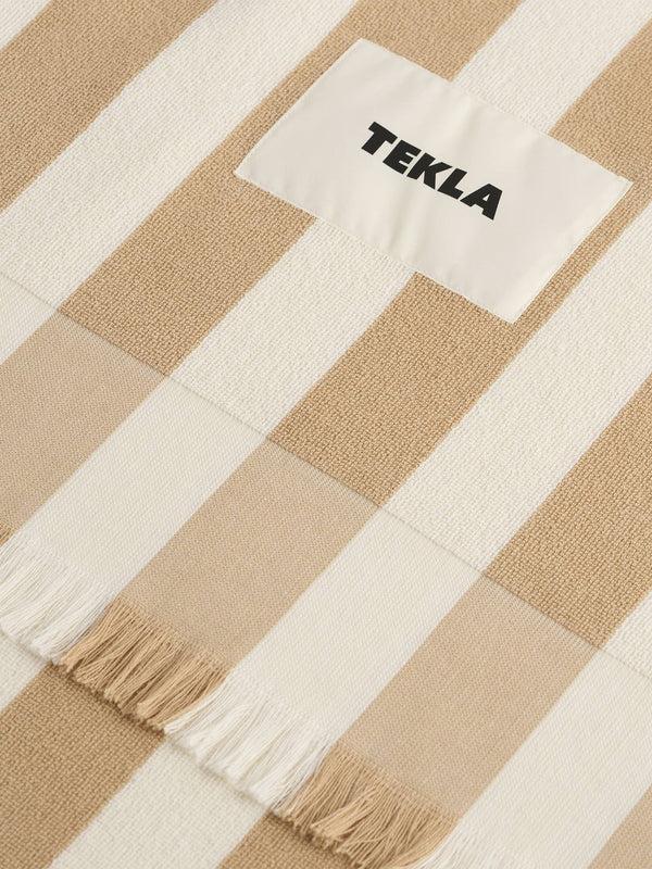 Stoy Beach Towel In Almond Stripes