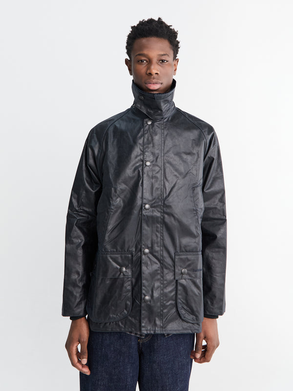 stoy Bedale Wax Jacket in Navy