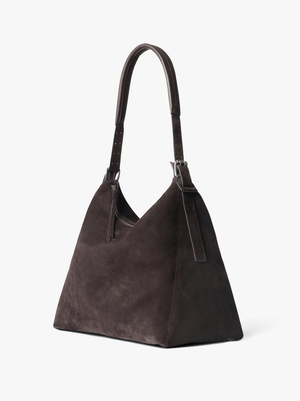Stoy Belted Hobo Bag In Ebony Brown