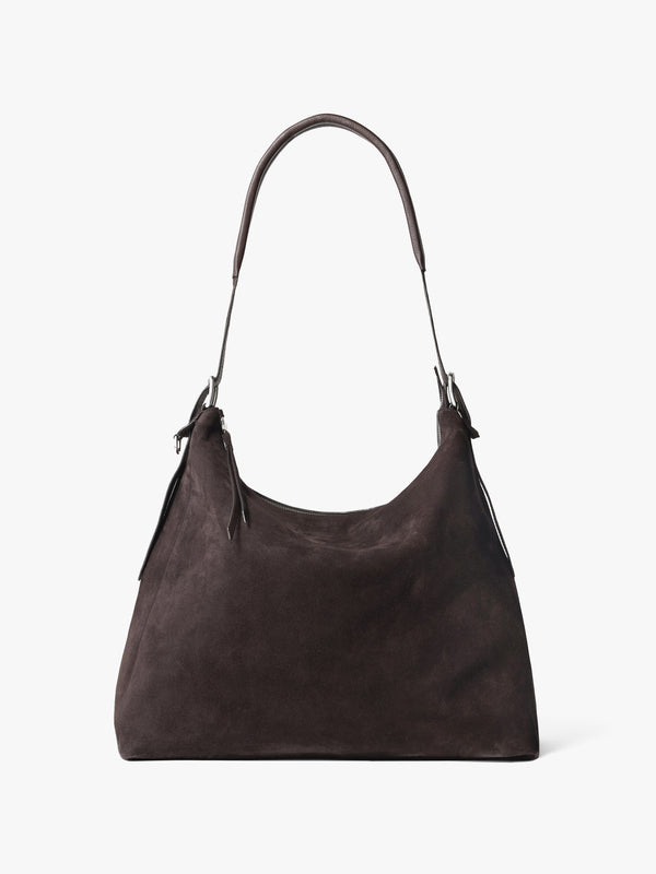 stoy Belted Hobo Bag in Ebony Brown