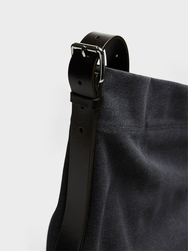 Stoy Belted Tote Bag In Ash Black