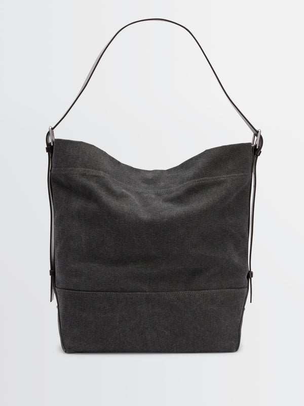 stoy Belted Tote Bag in Ash Black