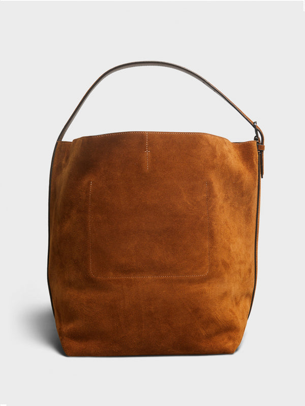Stoy Belted Tote Bag In Tan Brown