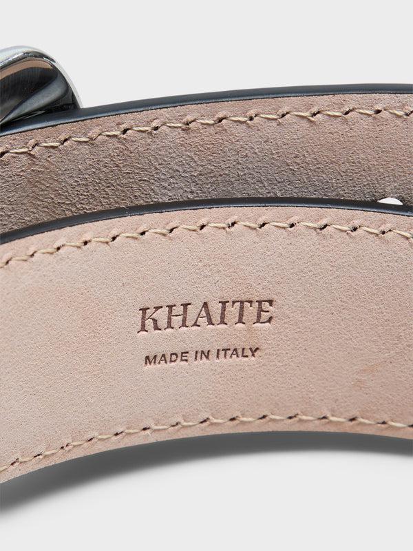 Stoy Benny Belt With Silver Buckle In Black