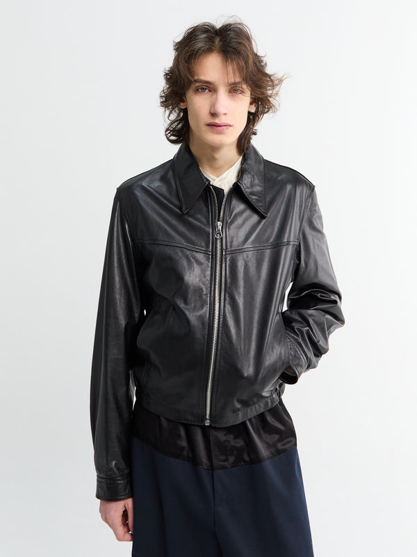 Stoy Biker Blouson Jacket In Black