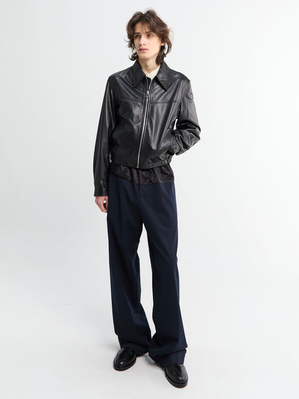 Stoy Biker Blouson Jacket In Black